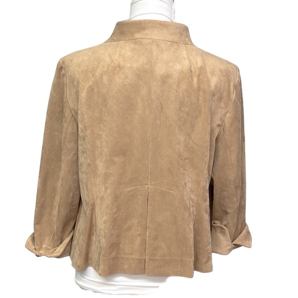 Chico’s Faux Suede Jacket Tan - Picture 4 of 7